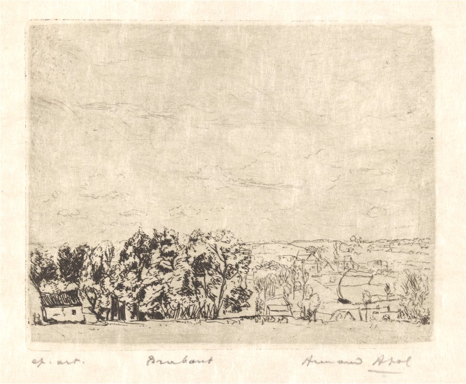 Brabant, print by Armand Apol (1879-1950), Belgium, (1914), Prints Department of the Royal Library of Belgium, S.IV 109457