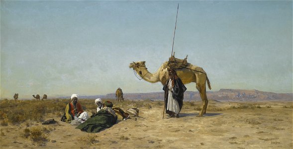 Eugen Bracht - Rast in der Syrischen Wüste