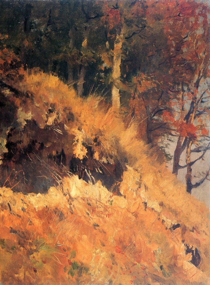 Eugen Bracht - Wegböschung im Mühltal (1914)