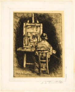 Braekeleer - A Painter at an Easel (The Artist's Father Ferdinand de Braekeleer), 1985-52-11258