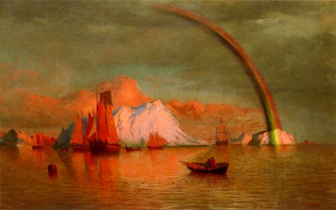 Bradford William Arctic Sunset with Rainbow 1877