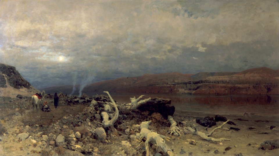 Eugen Bracht - Abenddämmerung am Toten Meer (1881)