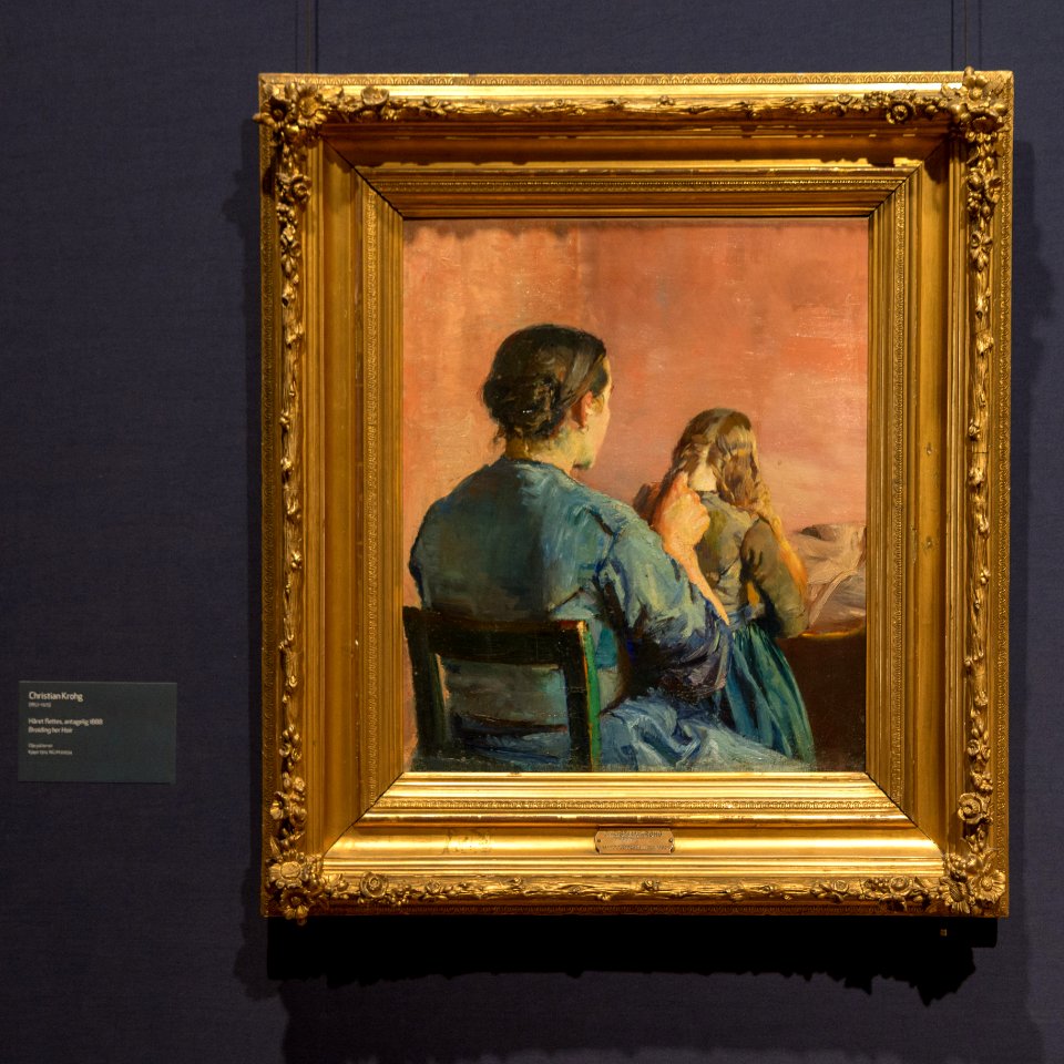 Braiding her Hair - Håret flettes - Christian Krohg - IMG 9795- national gallery oslo