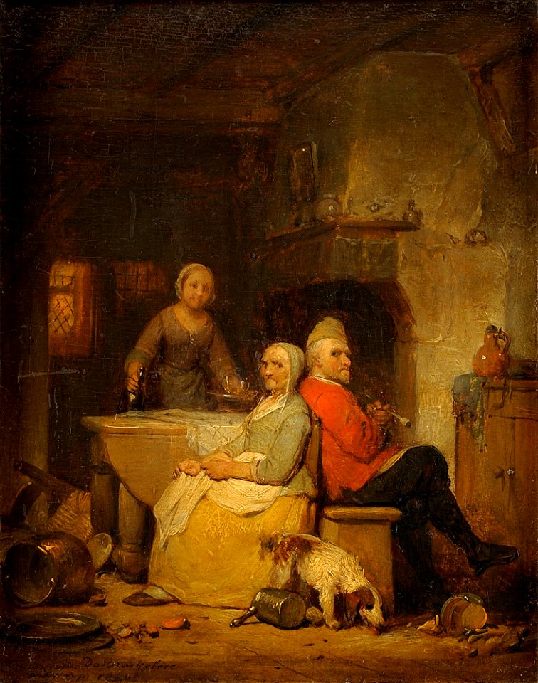 Ferdinand de Braekeleer Der Haussegen hängt schief 1850