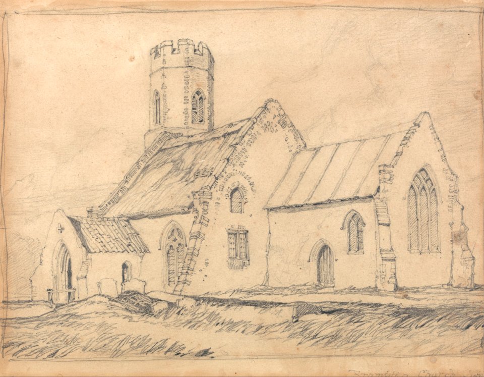 John Sell Cotman - Brampton Church, Norfolk, from the South-East - Google Art Project