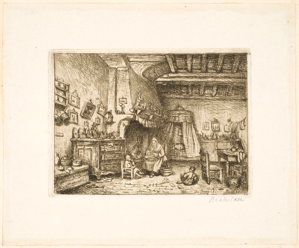 Braekeleer - Interior with Woman Peeling Turnips, 1985-52-11259