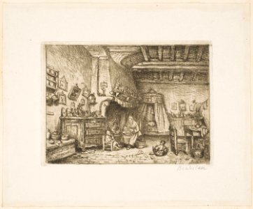 Braekeleer - Interior with Woman Peeling Turnips, 1985-52-11259