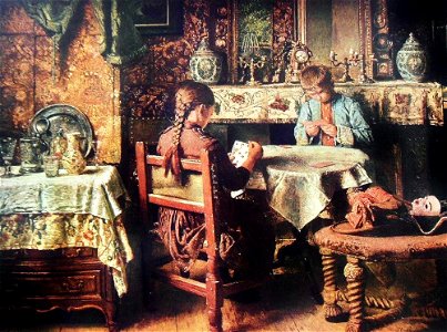 Braekeleer, Henri De — Het kaartspel — 1887