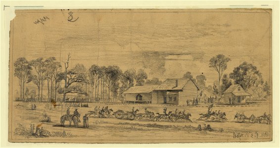 Brandy Station, on the Orange and Alexandria R.R. Light artillery going to the front LCCN2004661448