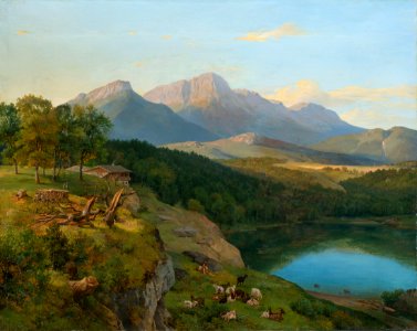 Heinrich Brandes - Blick auf den Untersberg im Berchtesgadener Land
