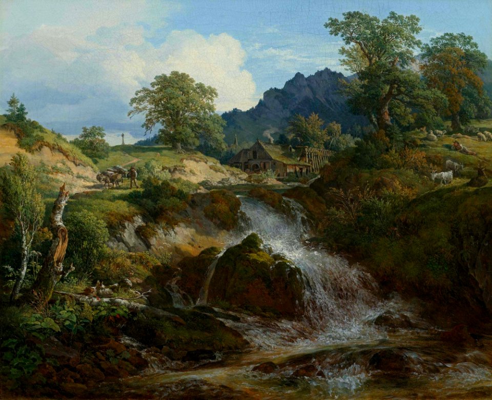 Heinrich Brandes - Landschaft mit Mühle