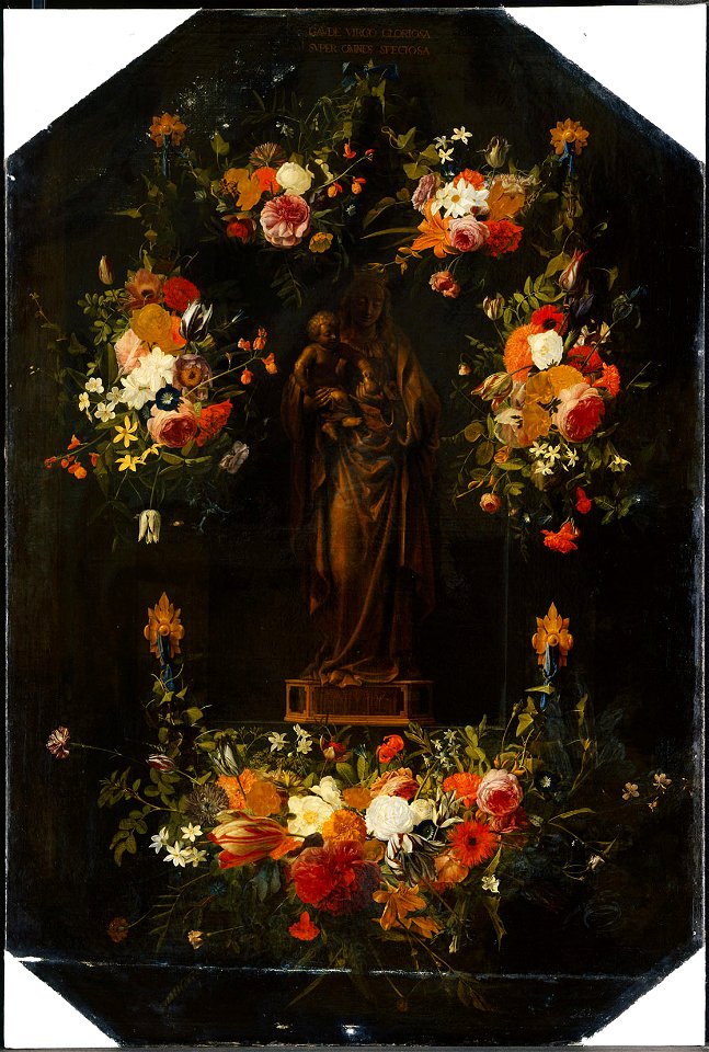 Jan Anton van der Baren - Statue of Mary in a Garland