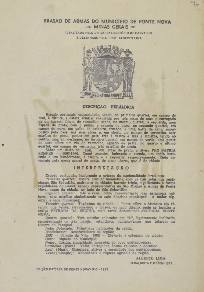 Brasão do Município de Ponte Nova (MG) 01
