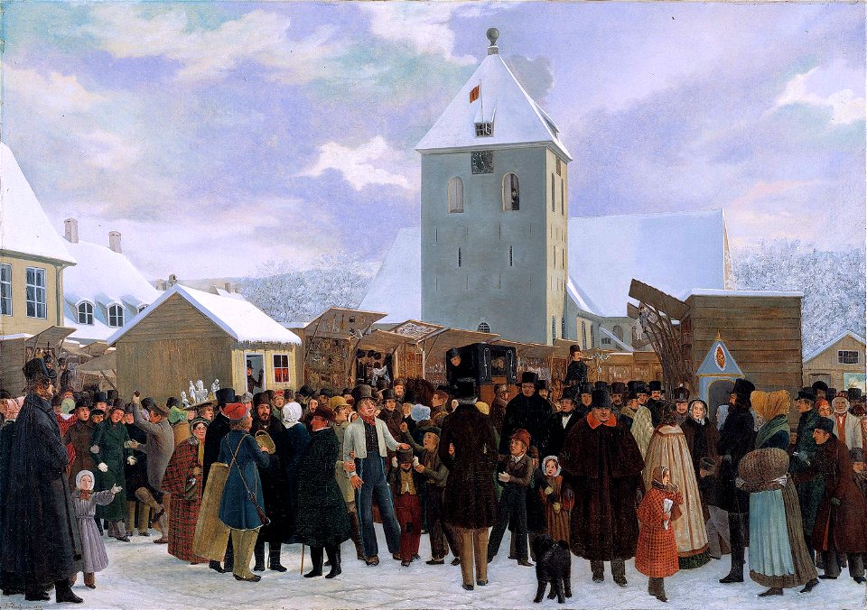 Ludvig Wilhelm Theodor Bratz - Marked på Stortorvet - Oslo Museum - OB.01017