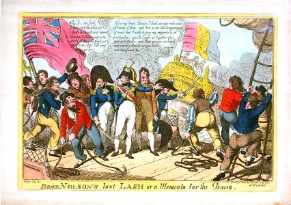 Brave Nelson's last Lash or a memento for the Dons (caricature) RMG PW3891