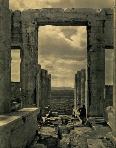 Braun, Clément & Co. (French, active 1877 - 1928) - The Propylaia to the Acropolis, Athens - Google Art Project