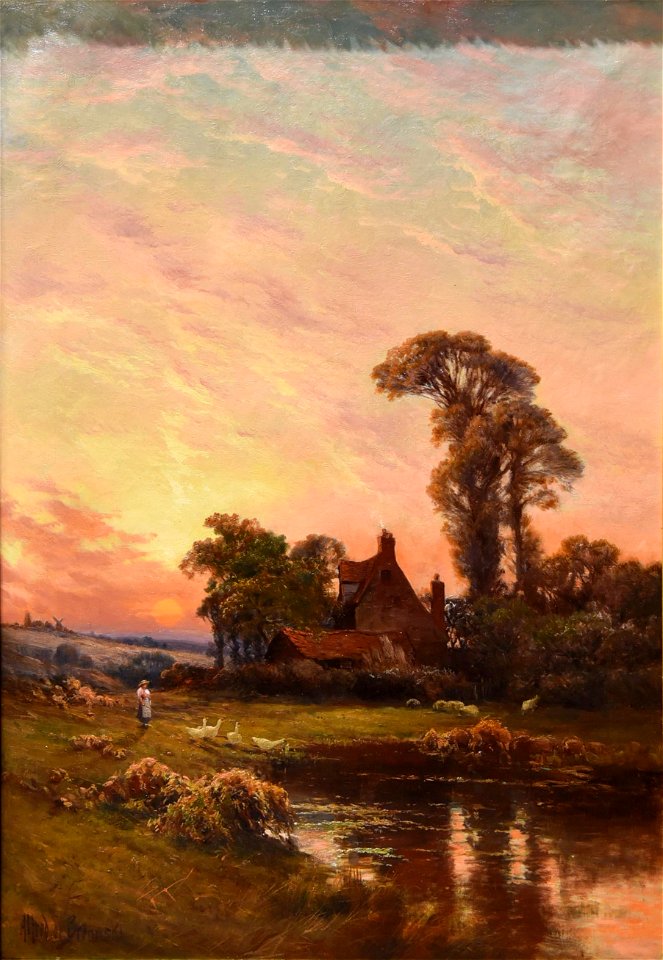 The Close of an Autumn Day by Alfred De Breanski, Sr.