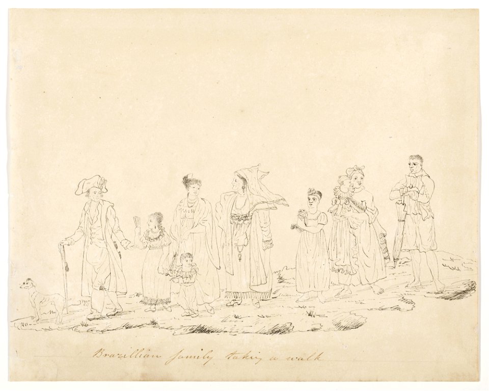 Brazillian Family taking a walk, da Coleção Brasiliana Iconográfica