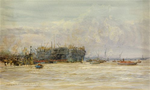 Breaking up HMS 'Hannibal' and 'Duke of Wellington' RMG PW1505