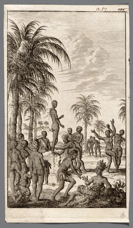 Braziliaanse plechtigheid een huwbaar meisje wordt tot bloedens toe gesneden, objectnr A 19551