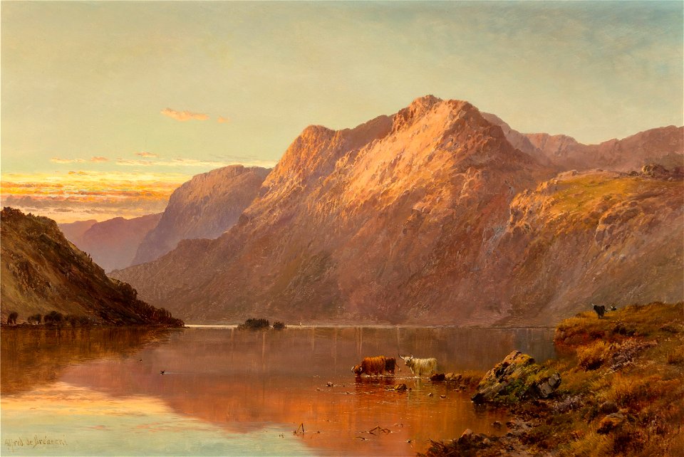 Highland Landscape by Alfred de Bréanski