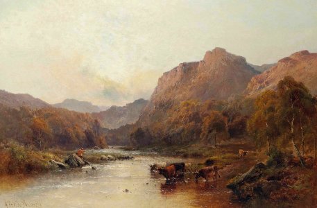 Alfred de Bréanski Snr. - The stream at Castle Campbell