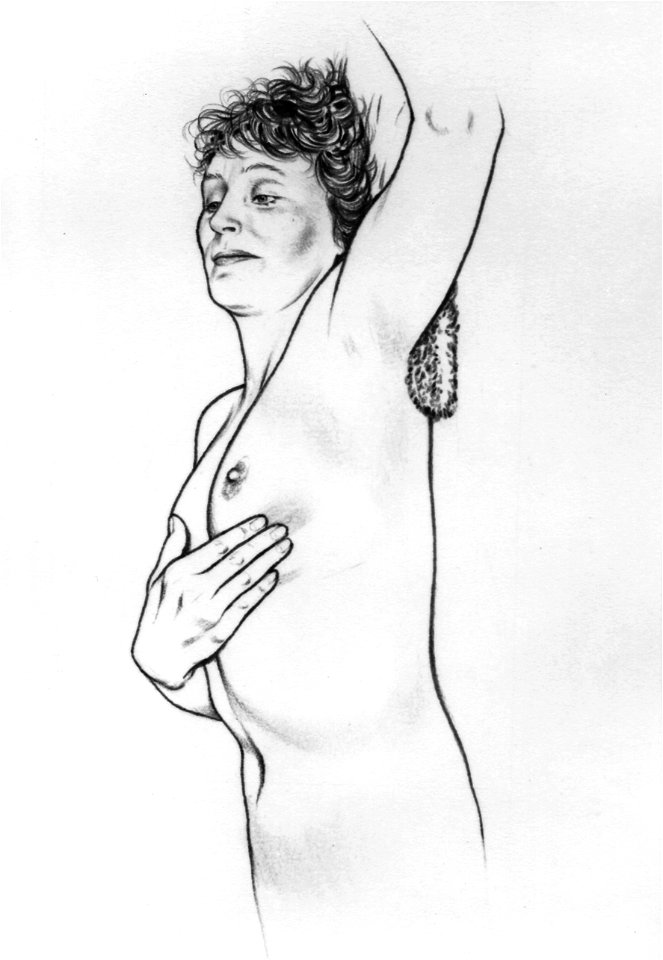 Breast self-exam illustration (series of 6) (5)
