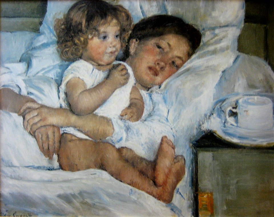 Breakfast in Bed (1897) by Mary Cassatt, Huntington Library