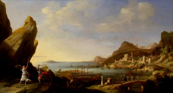Bartholomeus Breenbergh - Coastal Landscape with Balaam and the Ass - Google Art Project