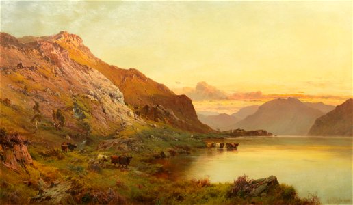 Alfred de Bréanski - At the foot of Ben Nevis, N.B. Free illustration for personal and commercial use.