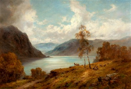 Alfred de Bréanski - Mountain Mists, Loch Katrine. Free illustration for personal and commercial use.