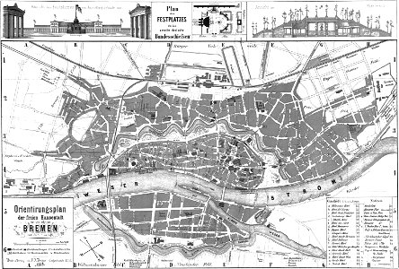 Bremen Orientirungsplan 1865