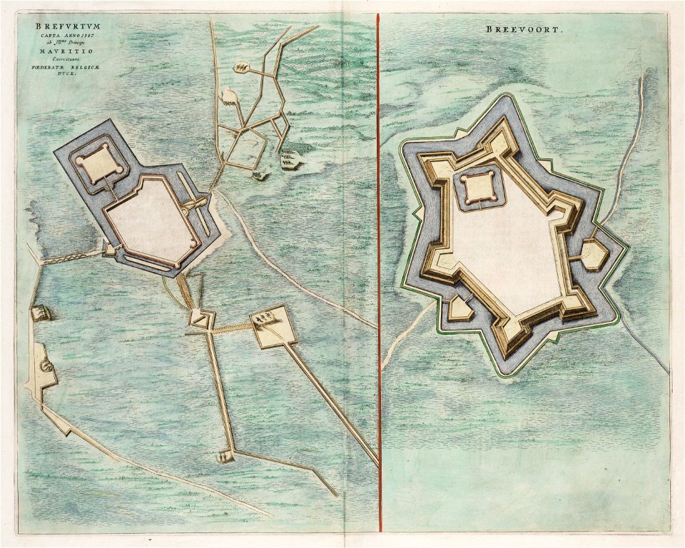 Brefurtum Capta Anno 1597 - Capture of Bredevoort 1597 (J.Blaeu 1649)