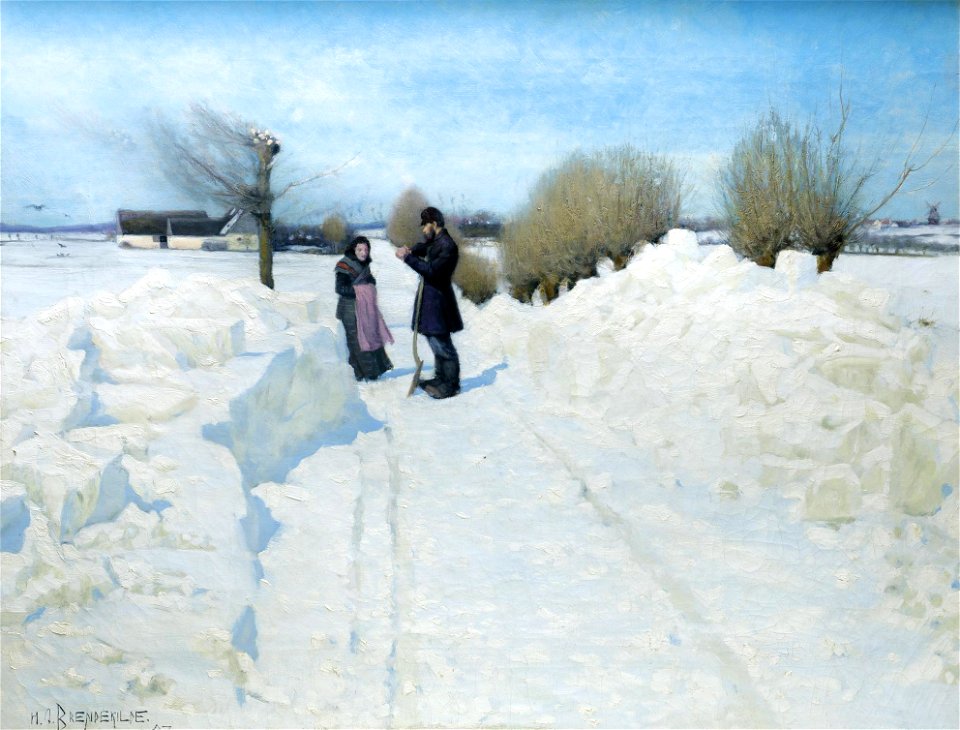 H. A. Brendekilde - Der holdes et Hvil (1897)