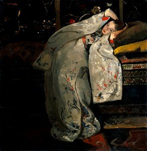 Breitner, Meisje in witte kimono. Free illustration for personal and commercial use.