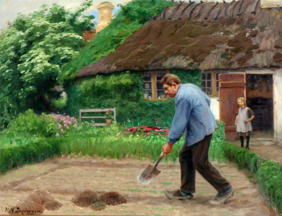 H. A. Brendekilde - Eftermiddagsarbejde (1918)