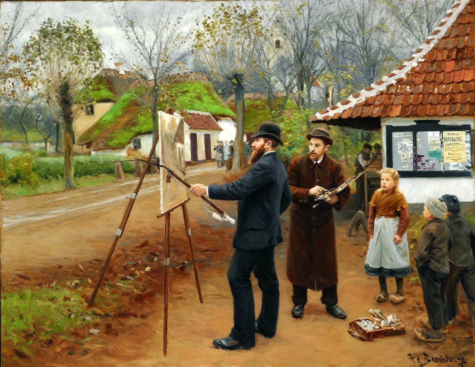 Hans Andersen Brendekilde - L.A. Ring maler ved Aasum Smedje