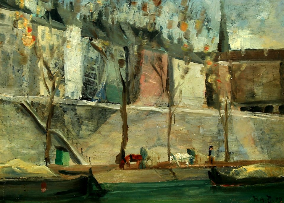 H. A. Brendekilde - Parti fra Seinen (1892)