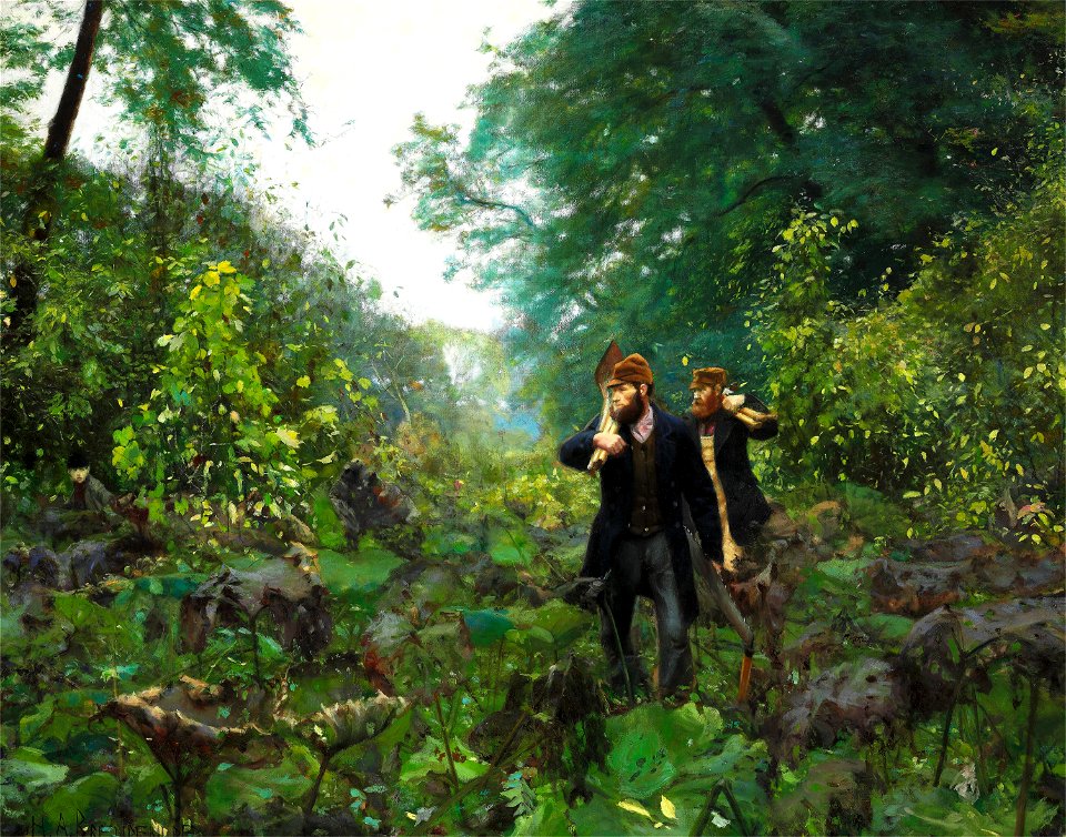 H. A. Brendekilde - På forbudne veje (1886)