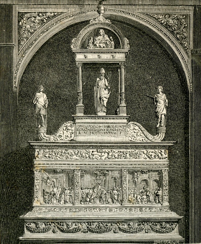 Brescia (duomo nuovo) monumento al martire Apollonio ilografia di Richard Brend'amour