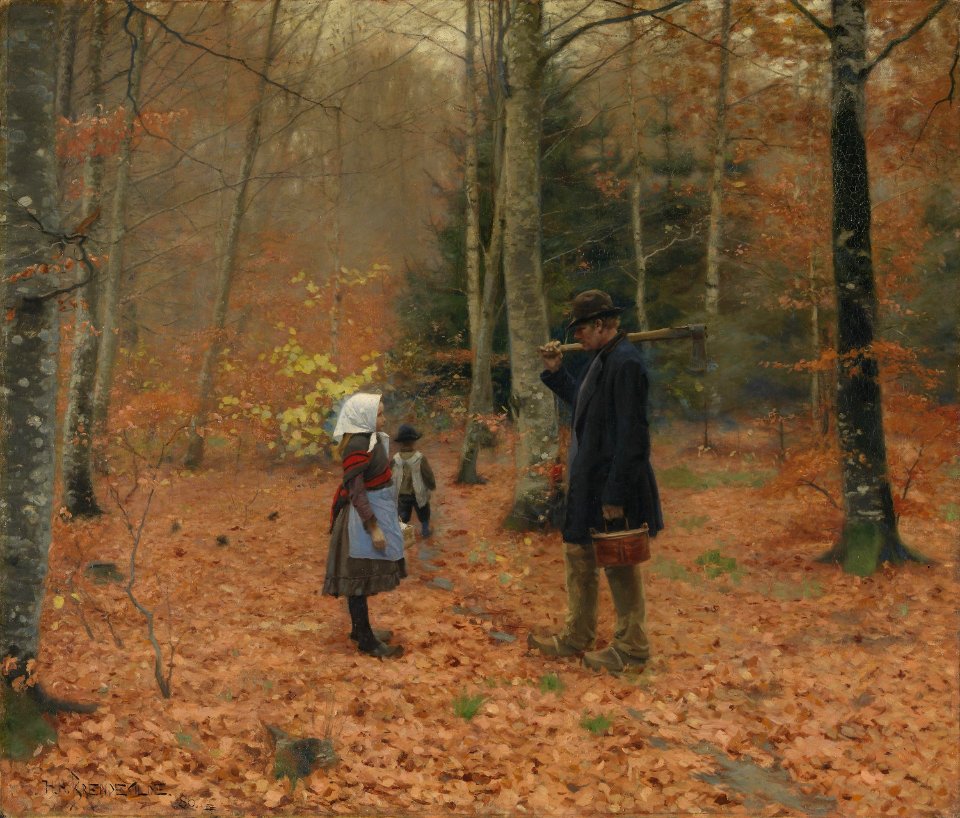 Hans Andersen Brendekilde - The Woodman and his Children - NG.M.04366 - National Museum of Art, Architecture and Design