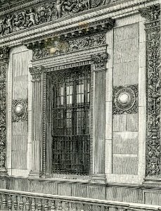 Brescia (Palazzo Comunale) finestra nel lato sinistro della Loggia 1