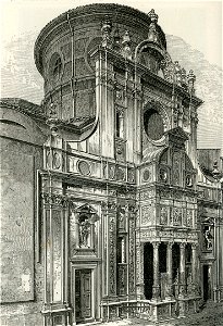 Brescia chiesa di Santa Maria dei Miracoli xilografia