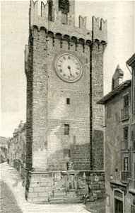 Brescia torre della Palata xilografia di Barberis