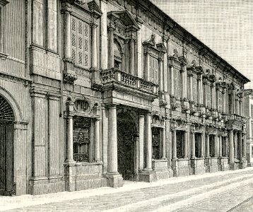 Brescia palazzo Martinengo xilografia