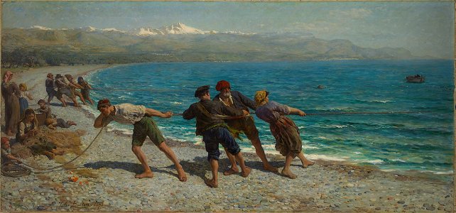 Jules Breton - Pêcheurs à Menton (1878)