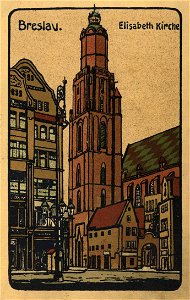 Breslau, Schlesien - Elisabethkirche (Zeno Ansichtskarten)