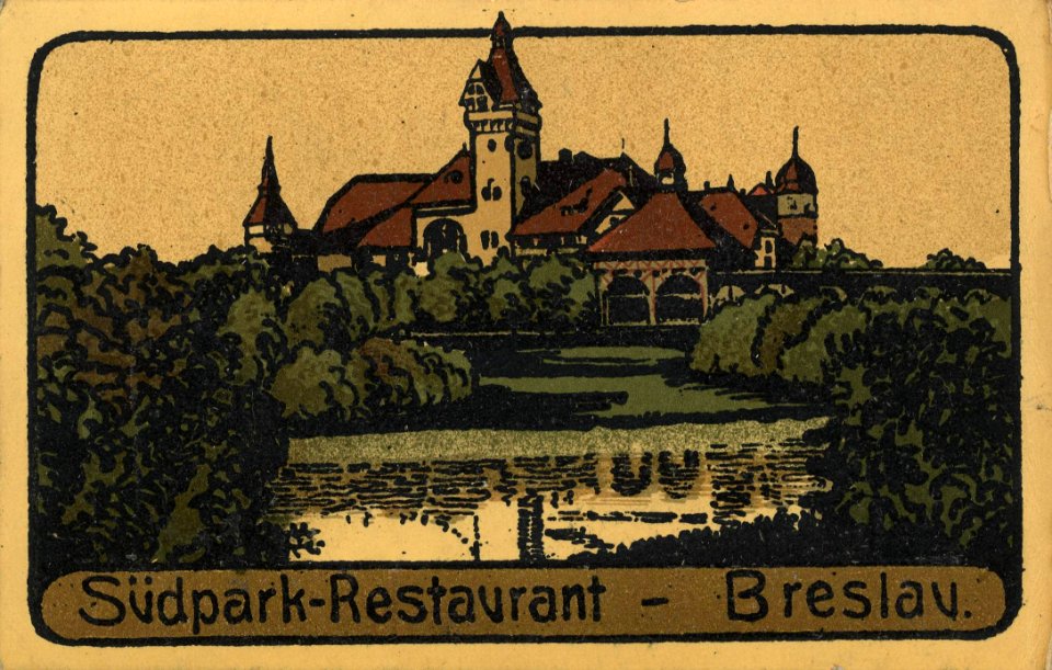 Breslau, Schlesien - Südpark, Restaurant (Zeno Ansichtskarten)