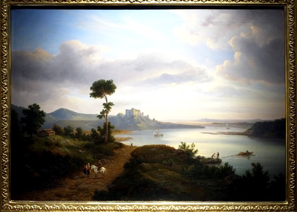 Breslauer Northern Landscape with a Lake and a Castle
