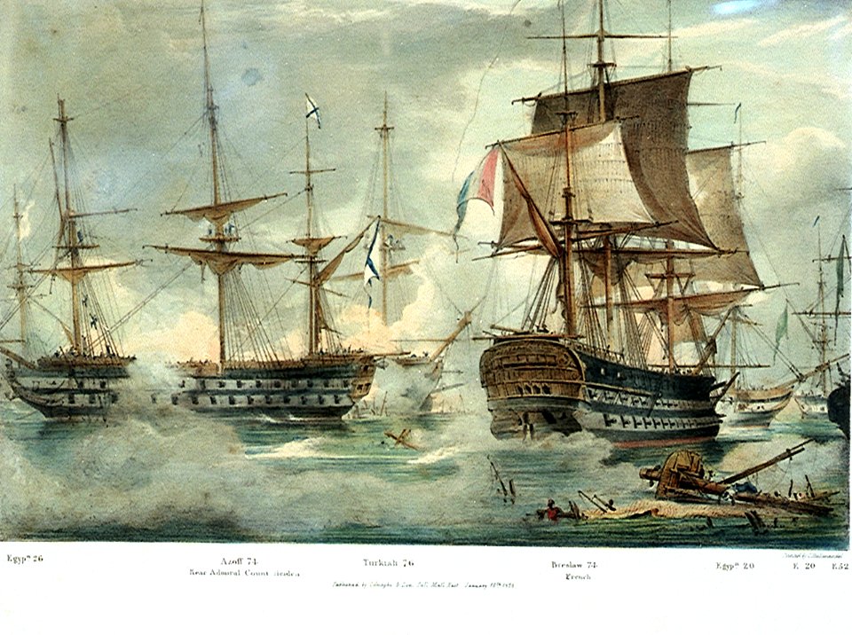 Breslaw and the Azoff at the Battle of Navarino, 20 Oct 1827 PW4854